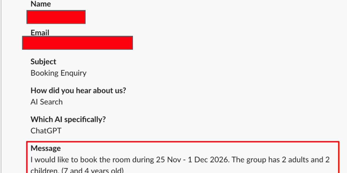 15 Booking Enquiries From AI (ChatGPT, Perplexity, Gemini): What Hotel Ranque Taught Us