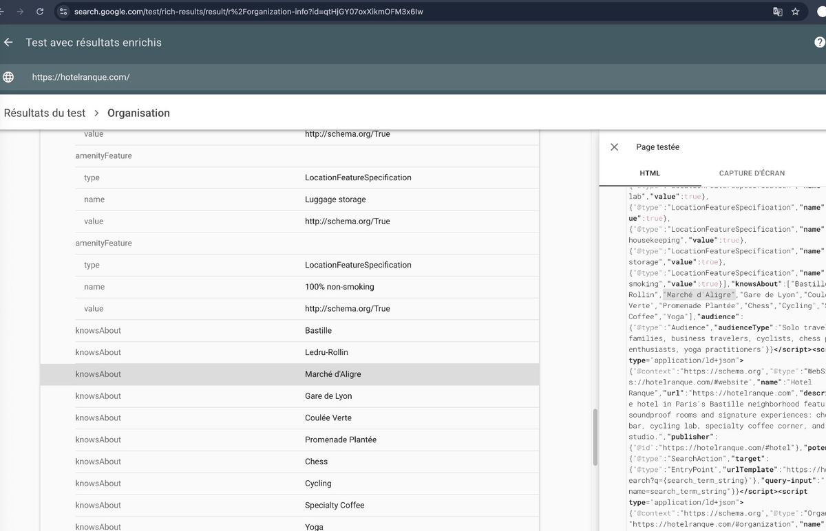 Schema.org from Hotel Ranque