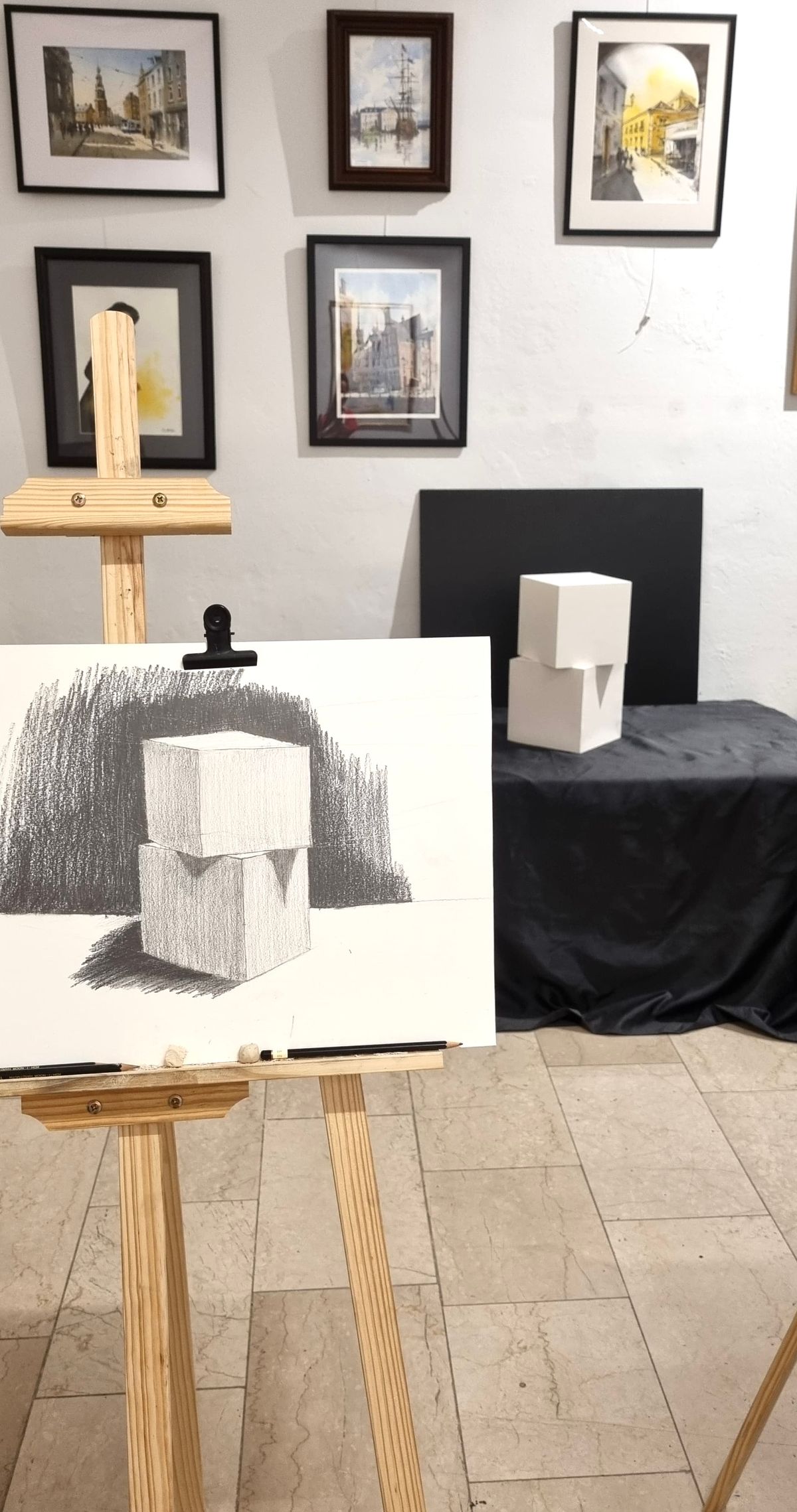 Student work from Foundations of Academic Drawing