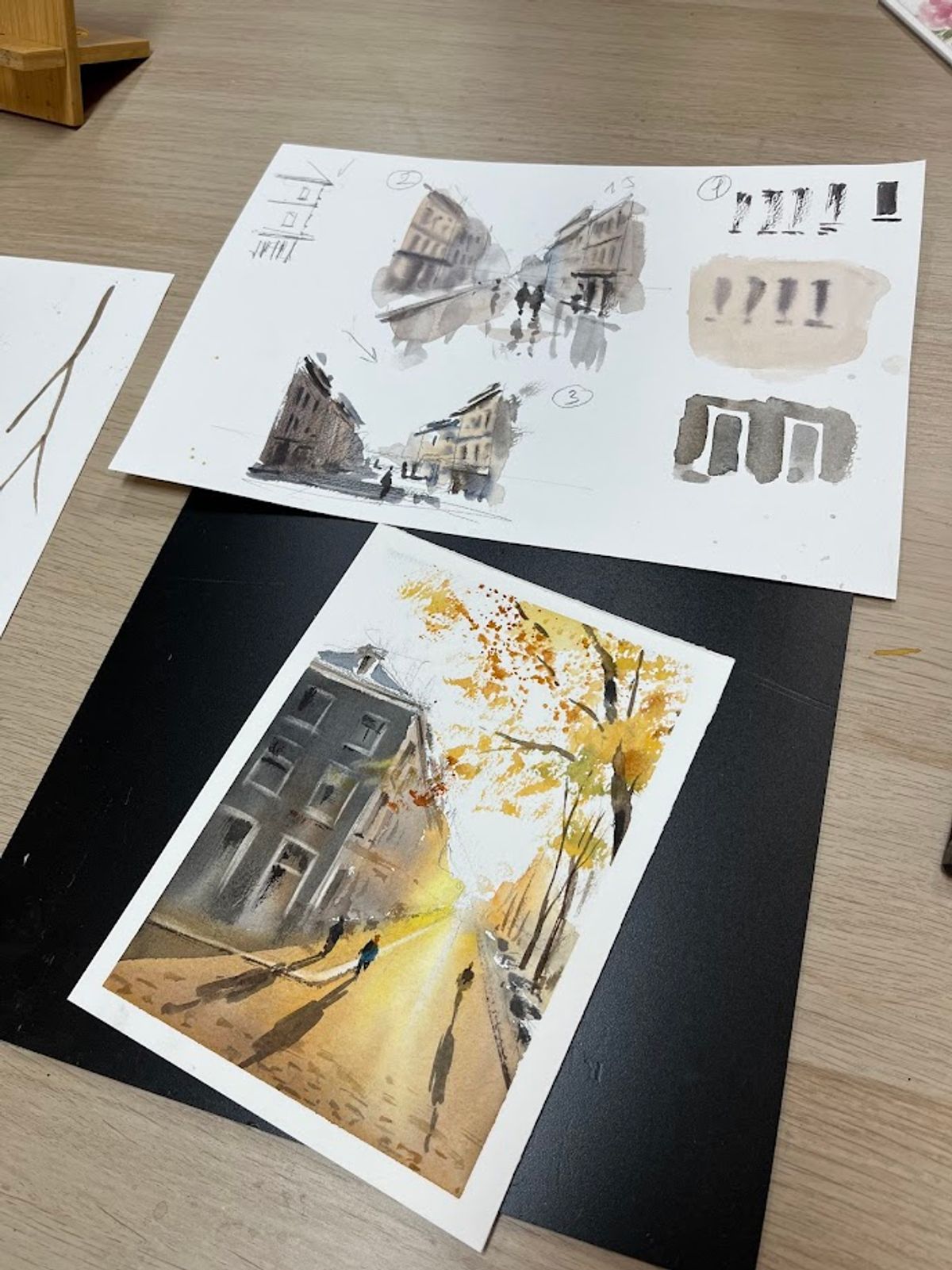 Example work from Architecture Sketching II