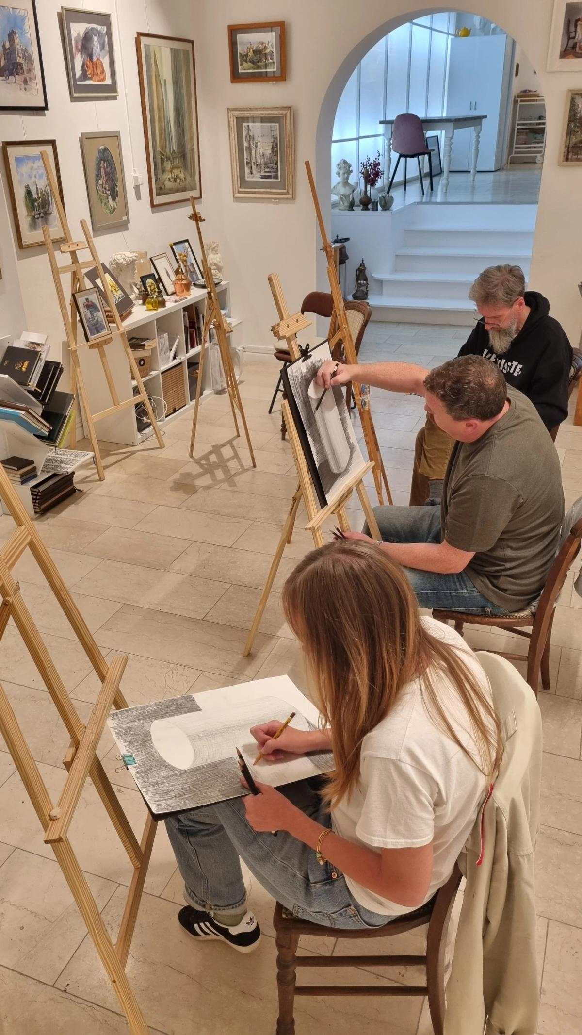 Student work from Foundations of Academic Drawing