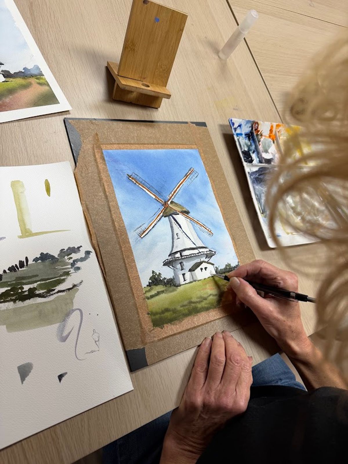 Student work from Architecture Sketching II