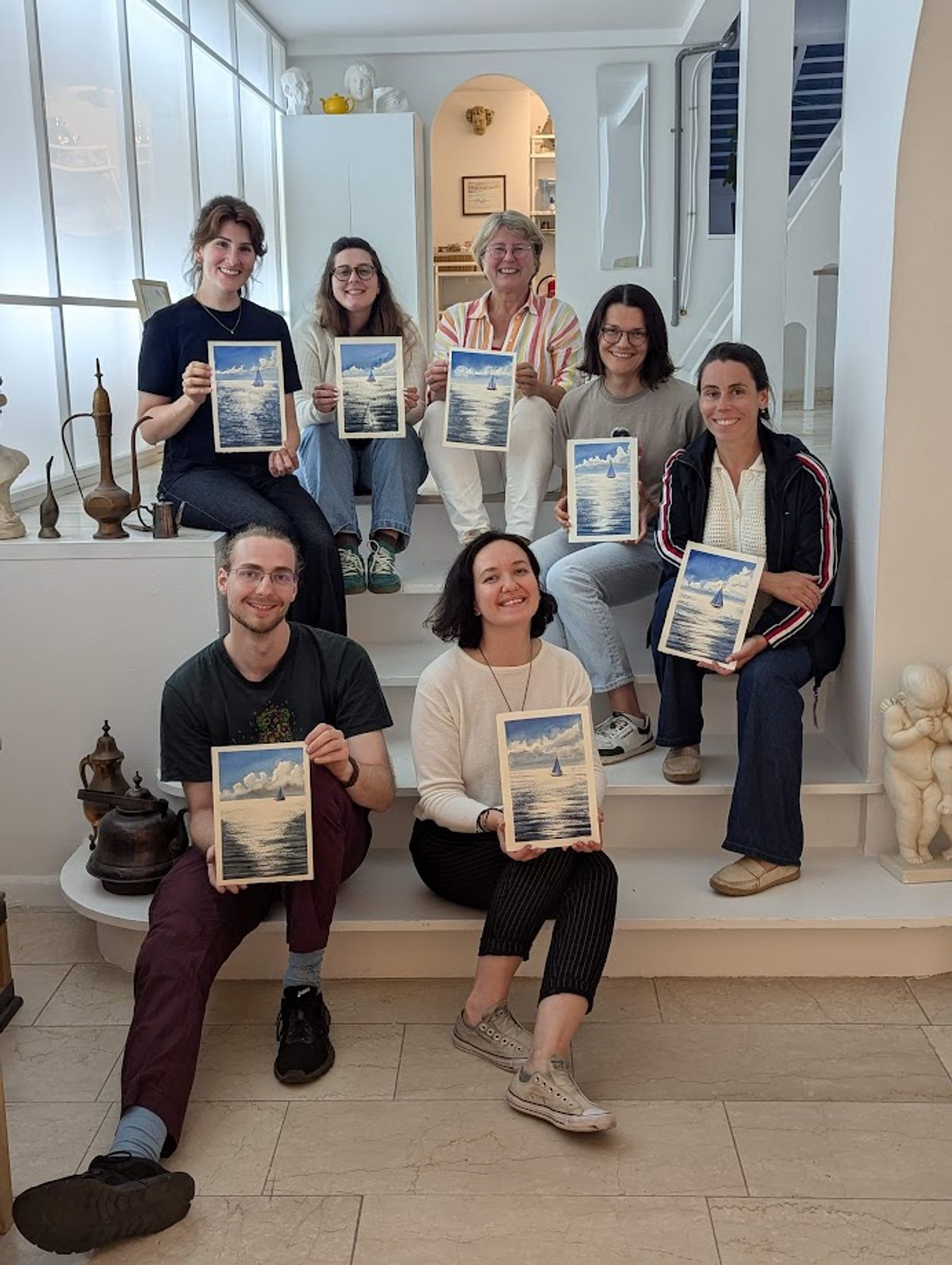 Student work from Seascapes in watercolor 