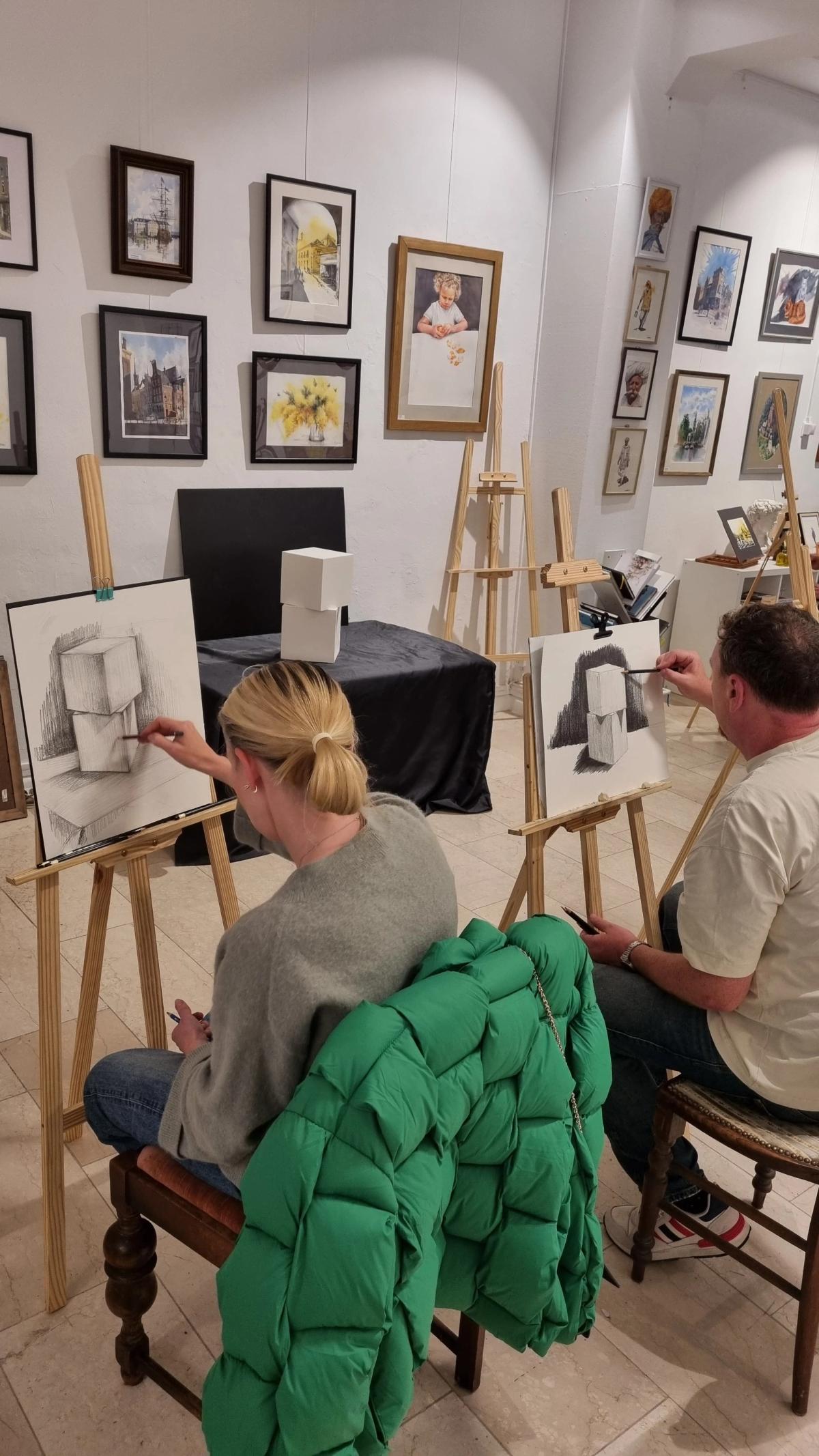 Student work from Foundations of Academic Drawing