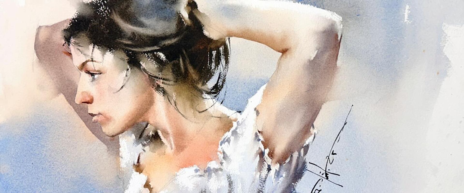 igure painting masterclass in watercolor with Michael Solovyev, focused on movement, gesture, and expressive character