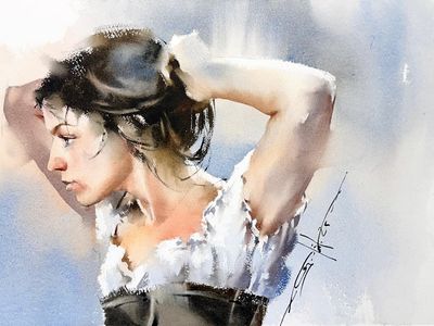 igure painting masterclass in watercolor with Michael Solovyev, focused on movement, gesture, and expressive character
