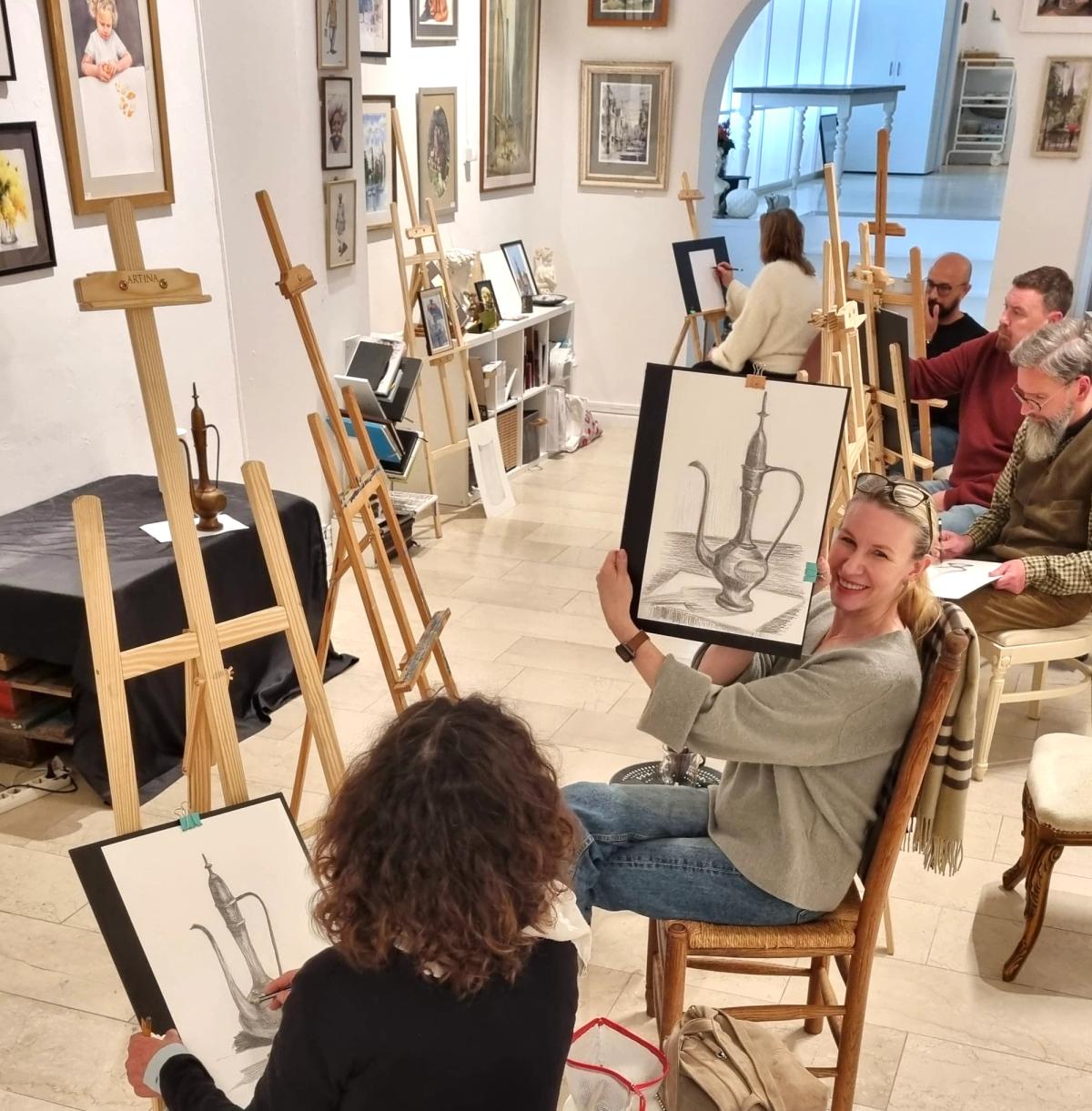 Student work from Foundations of Academic Drawing