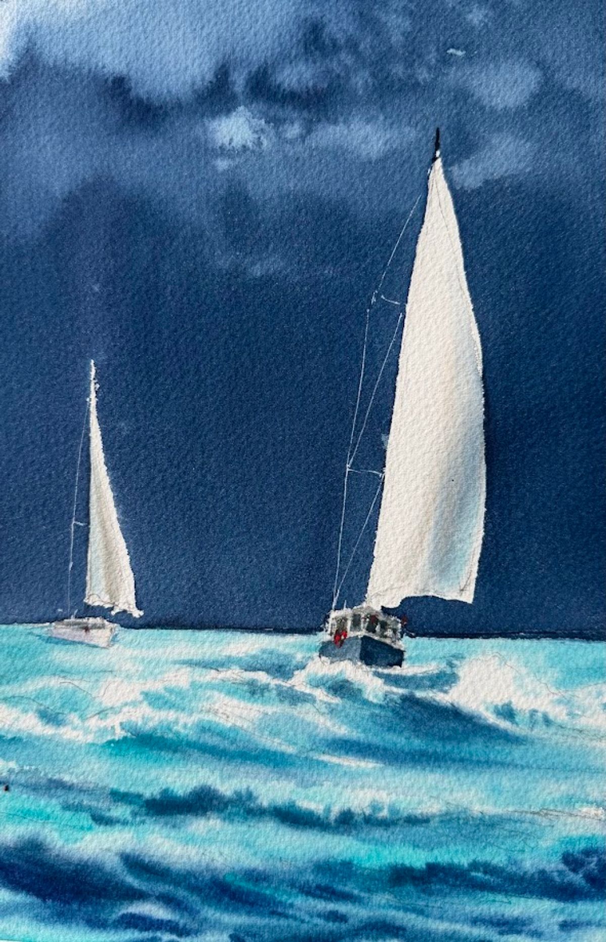 Example work from Seascapes in watercolor 