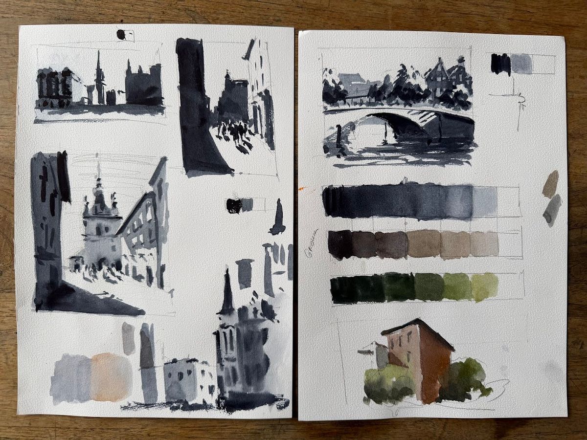 Example work from Architecture Sketching I