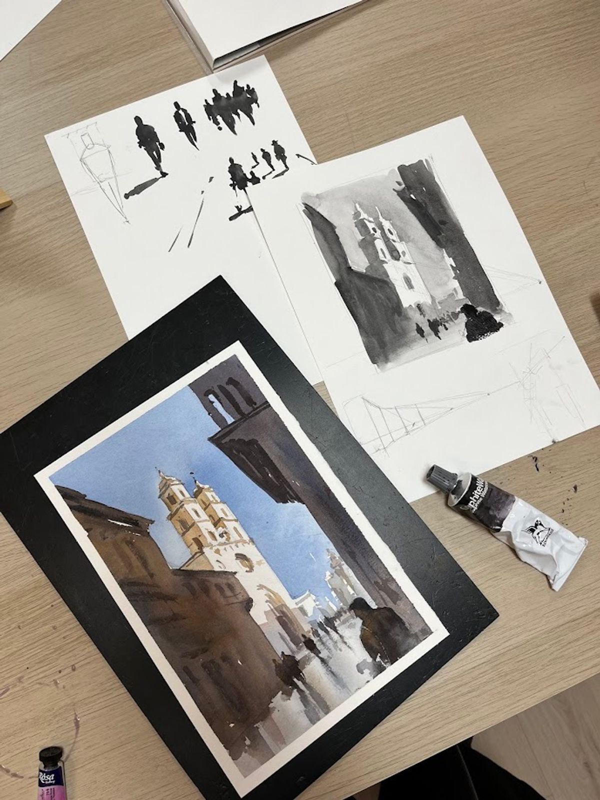 Example work from Architecture Sketching II