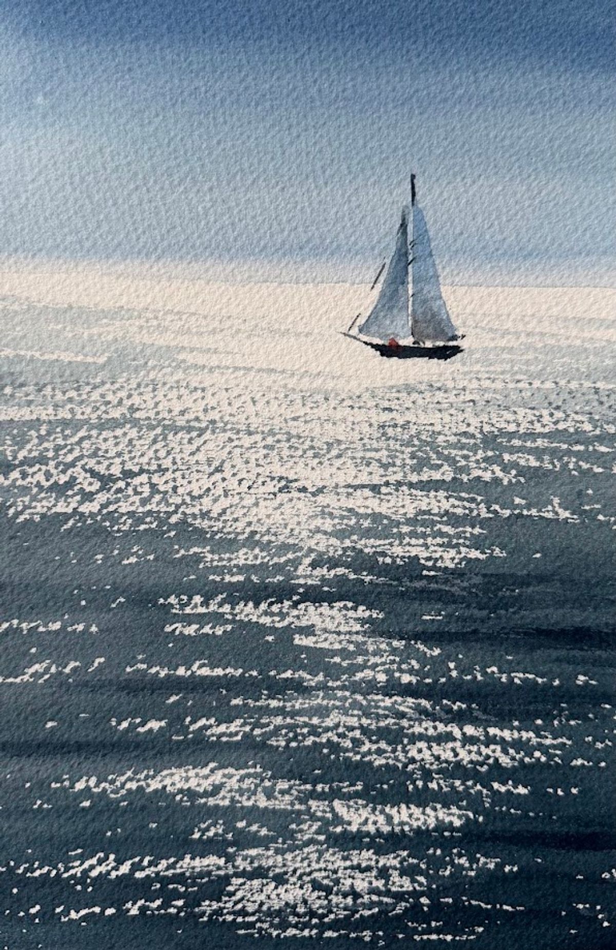 Example work from Seascapes in watercolor 