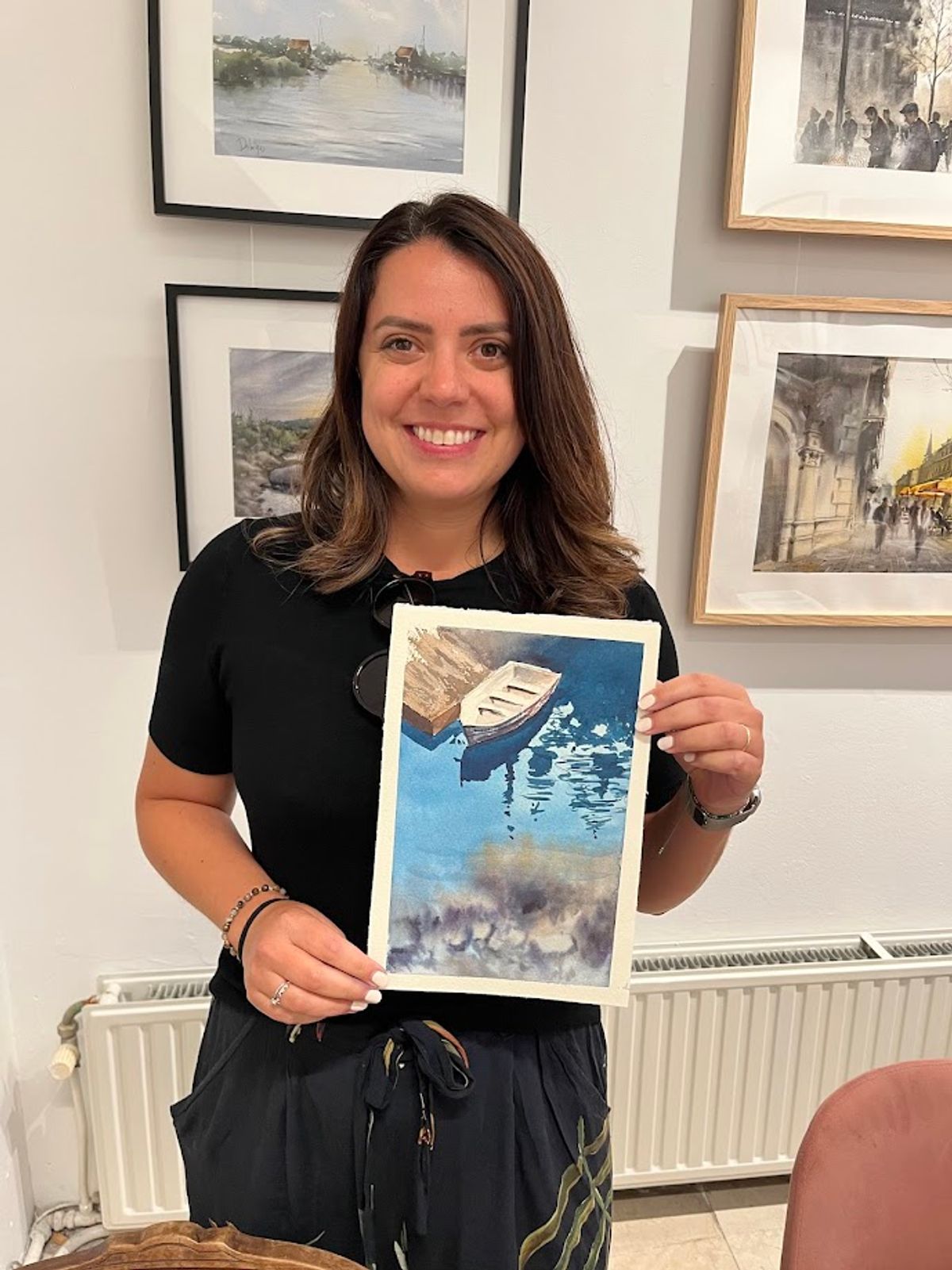 Student work from Seascapes in watercolor 