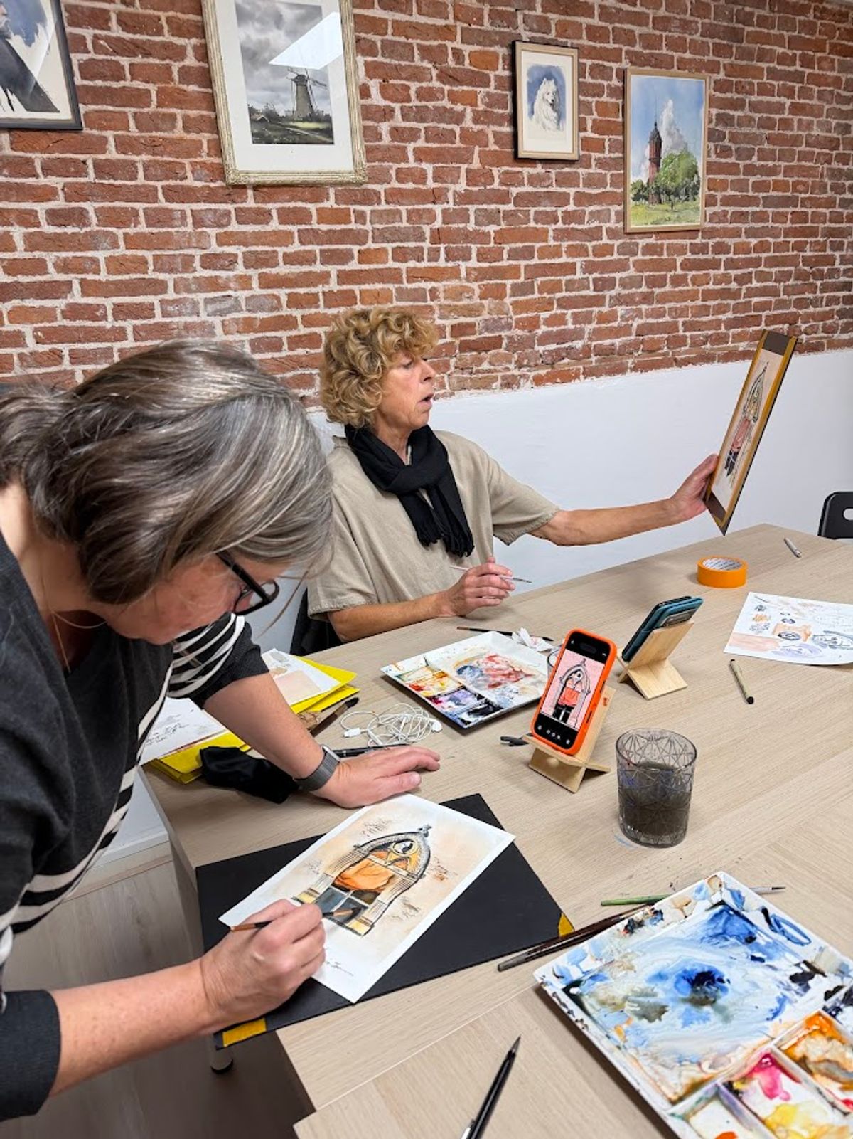 Student work from Architecture Sketching II