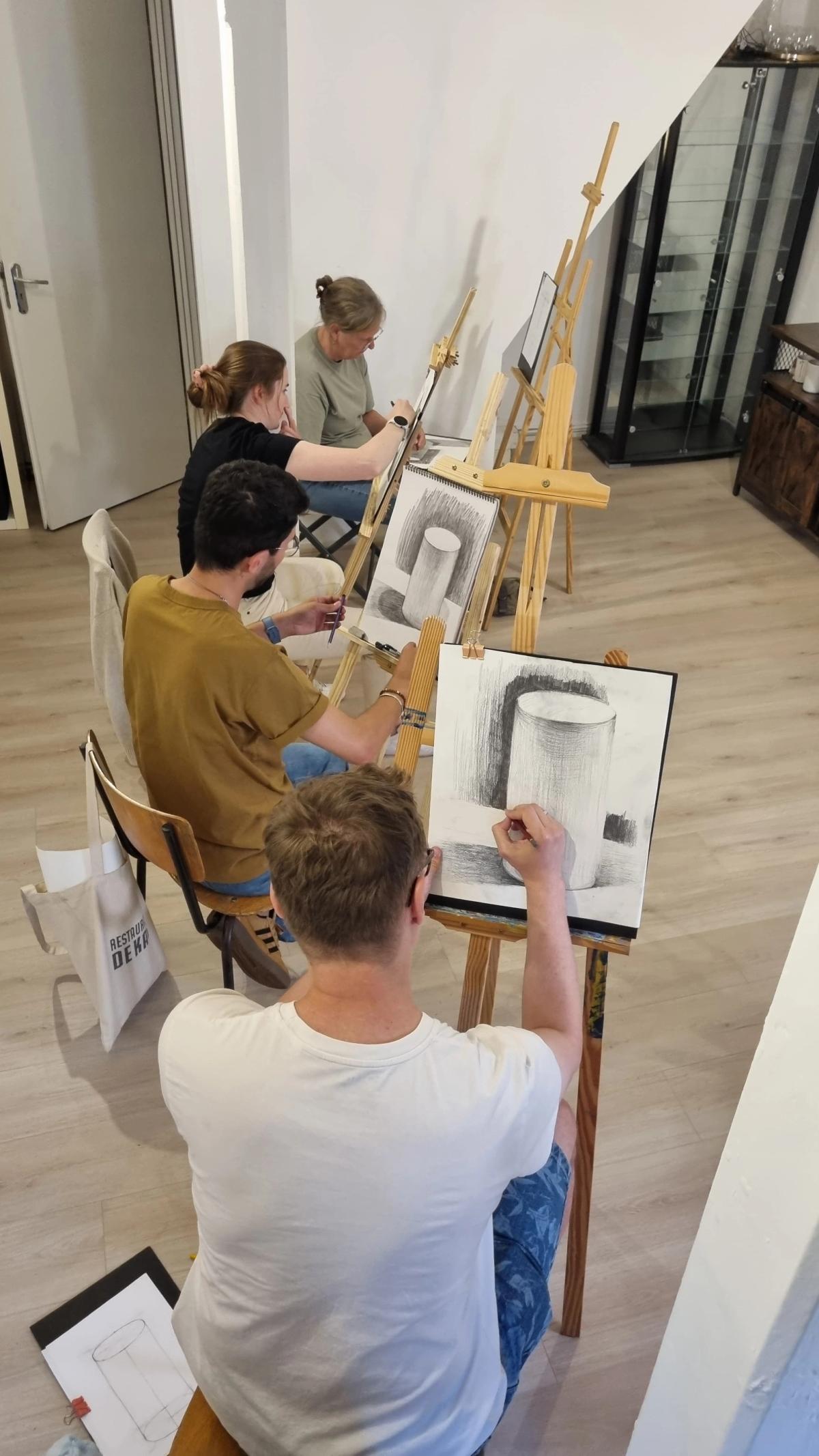 Student work from Foundations of Academic Drawing