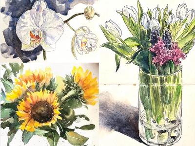 Flowers in Watercolor