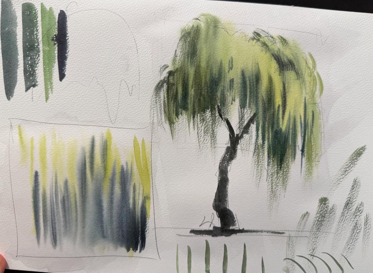 Student work from Trees and Forest in Watercolor