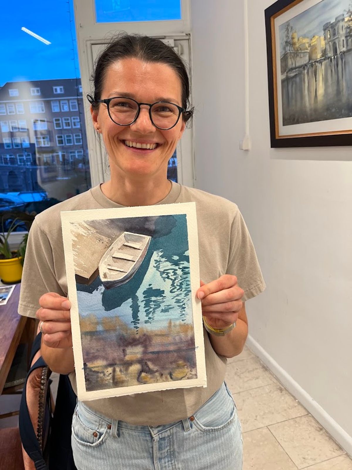 Student work from Seascapes in watercolor 