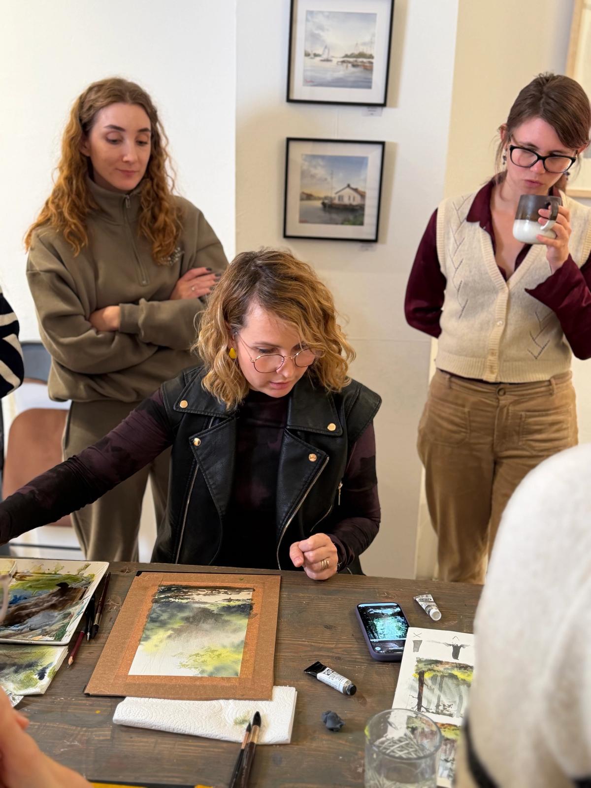 Student work from Trees and Forest in Watercolor