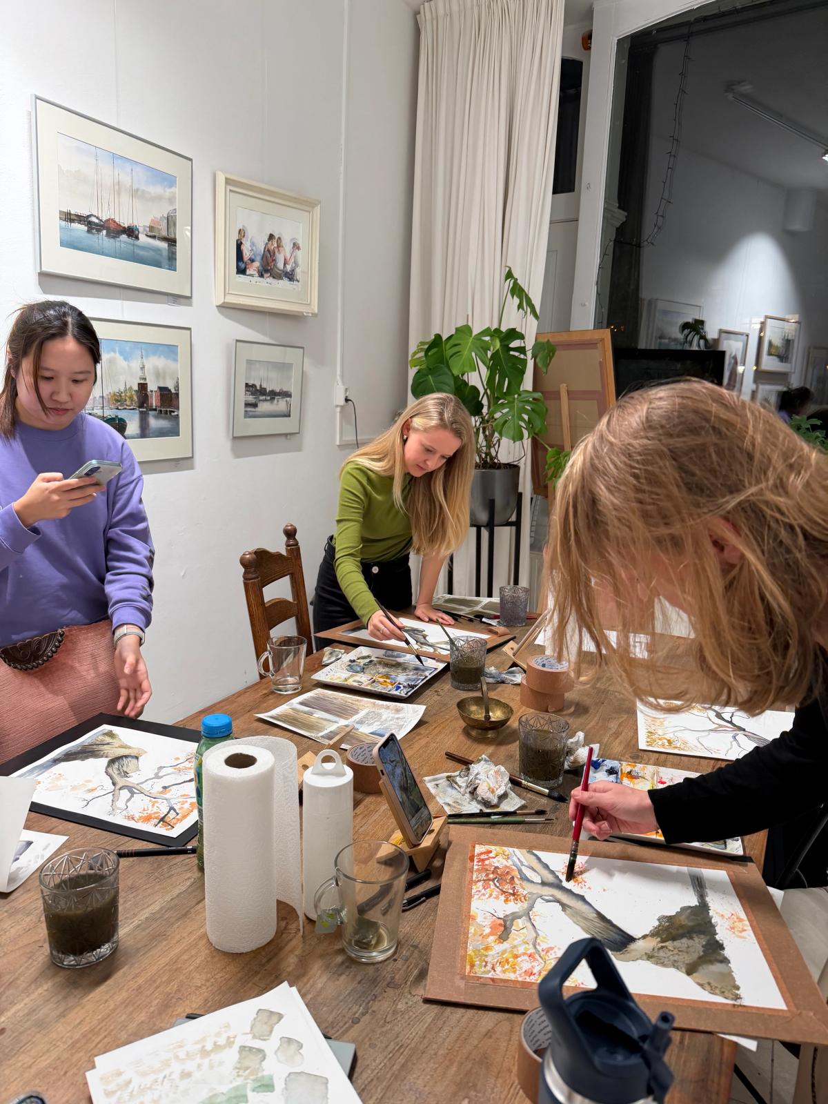 Student work from Trees and Forest in Watercolor