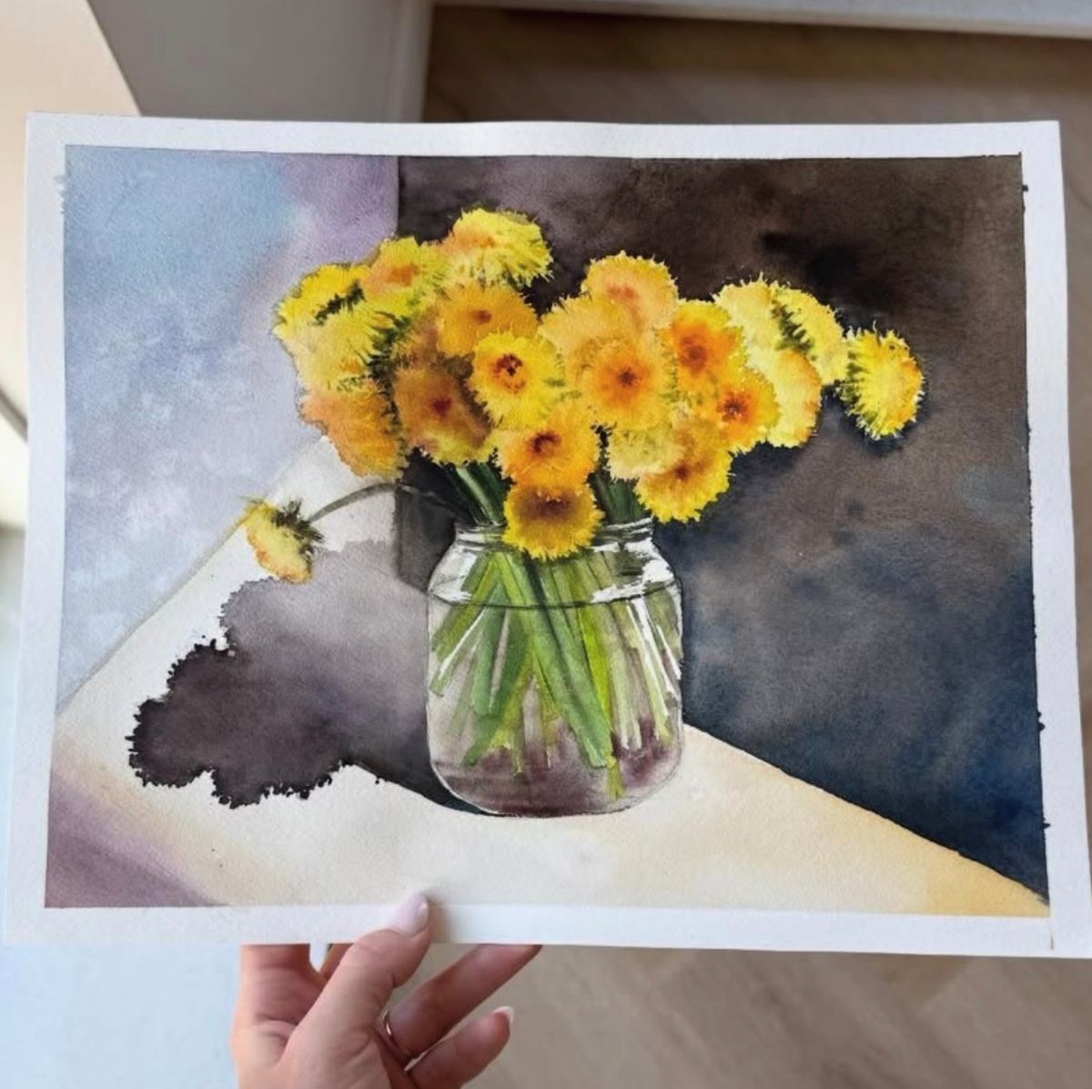 Example work from Flowers in Watercolor