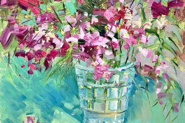 Olieverf workshop "Bloemen in Gloed"