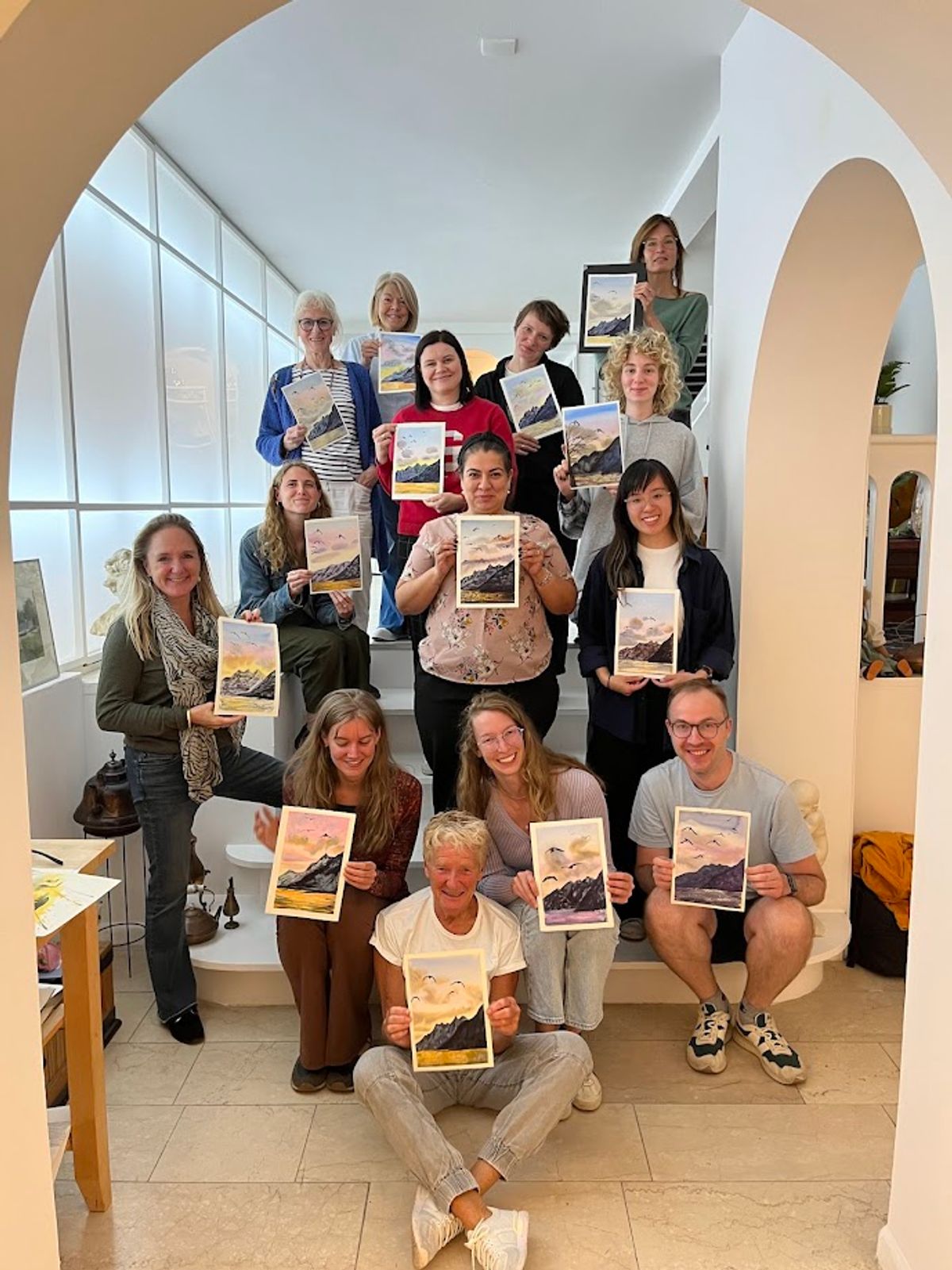 Student work from Landscapes in Watercolor