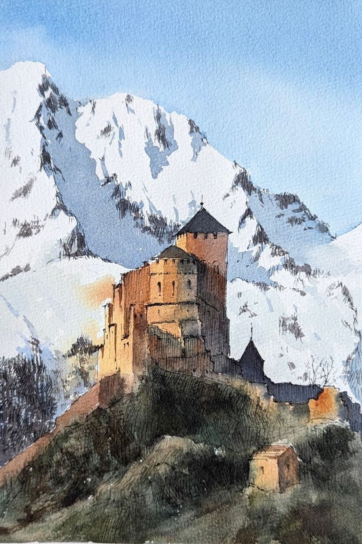 Example work from Sketching European Castles & Fortresses