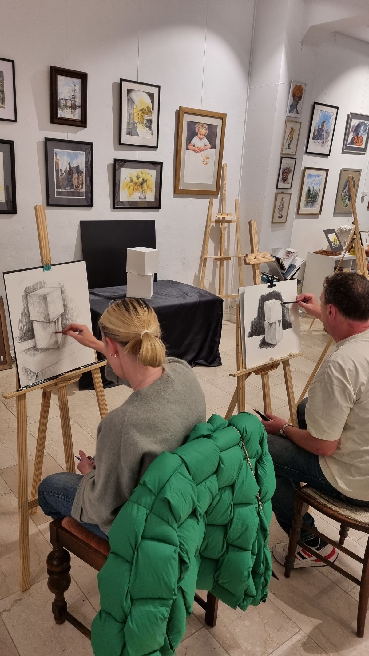 Student work from Foundations of Academic Drawing