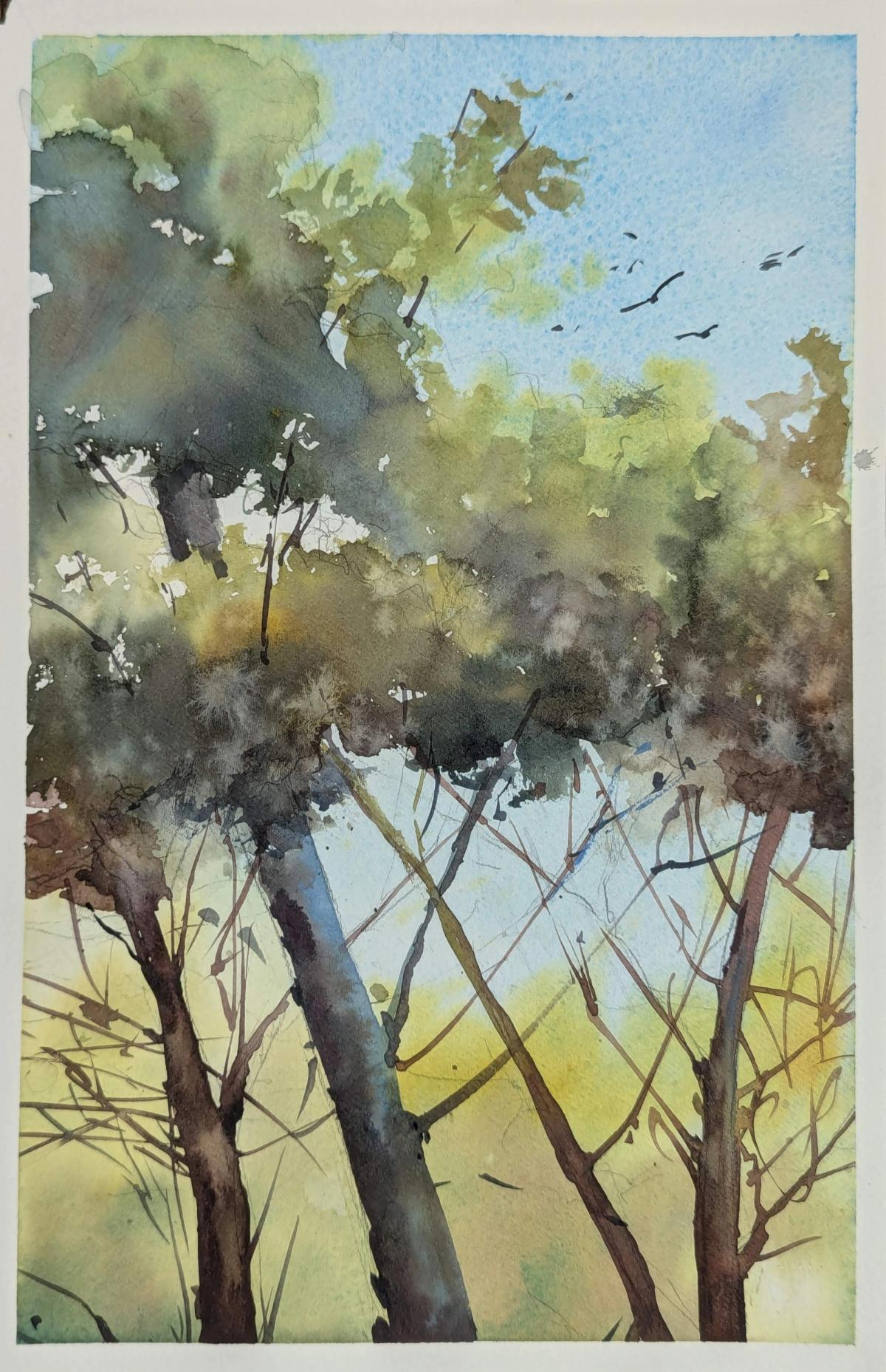 Example work from Trees and Forest in Watercolor