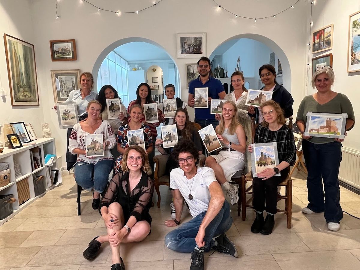 Student work from Architecture Sketching (8 Weeks)