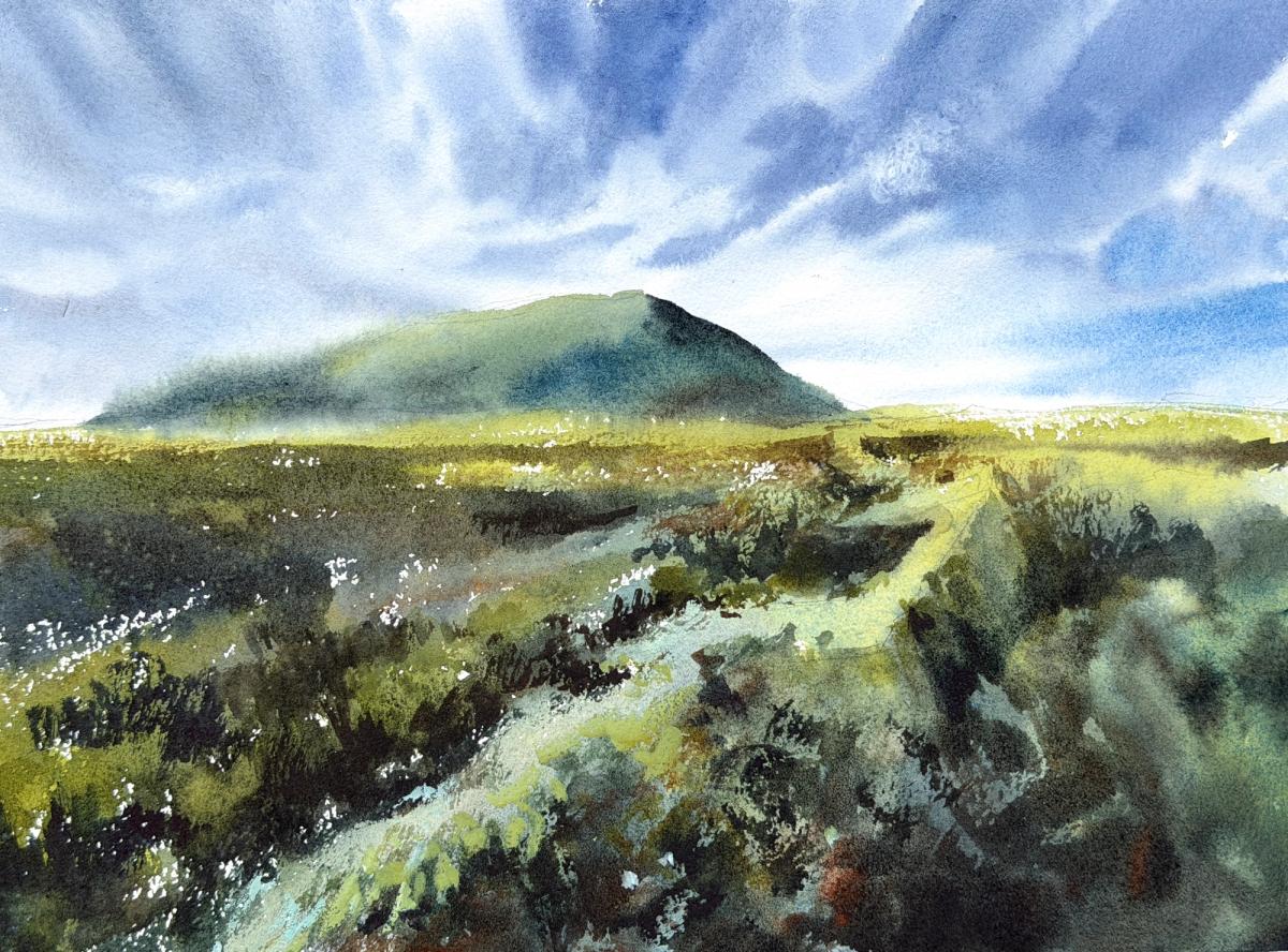 Example work from Mountain Moods in Watercolour