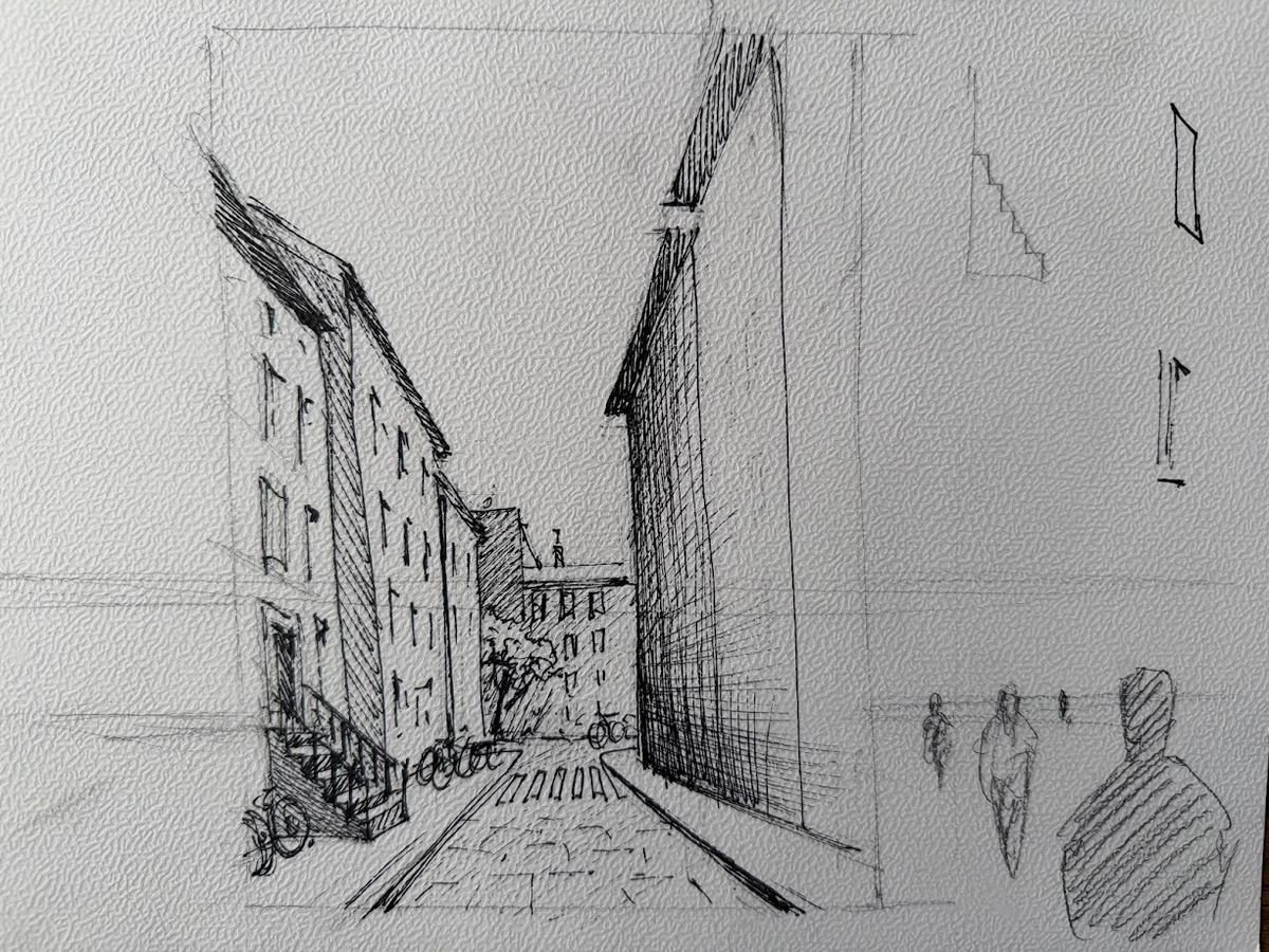 Example work from Architecture Sketching (8 Weeks)