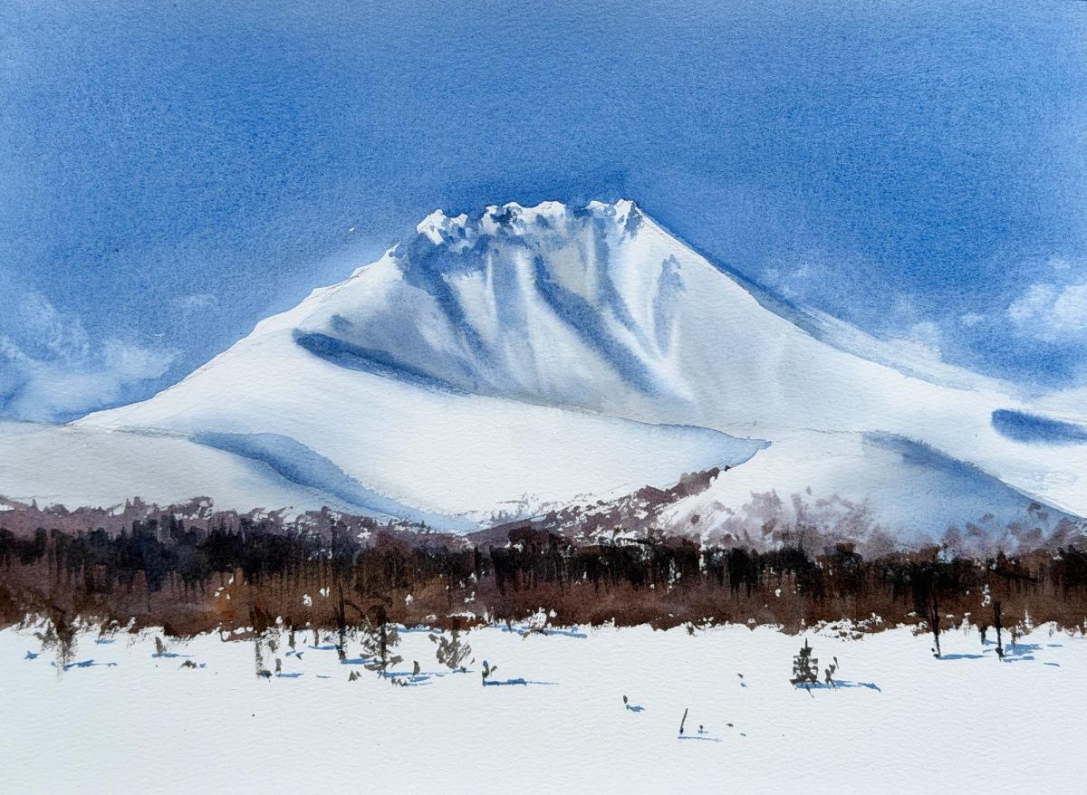 Example work from Mountain Moods in Watercolour