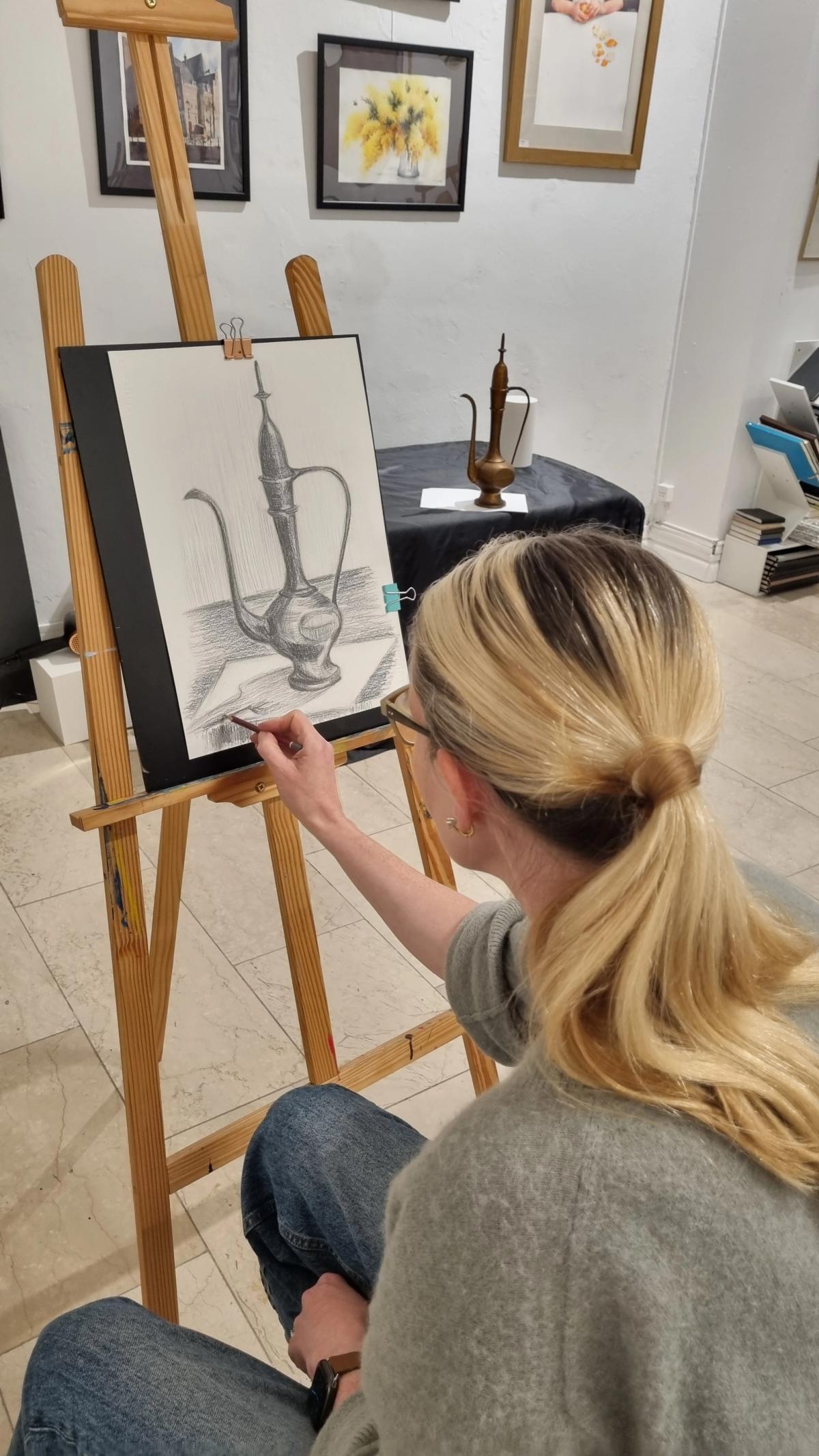 Example work from Grondslagen van tekenen (8 Weken)