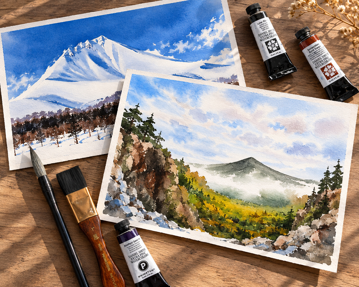 Mountain Moods in Watercolour