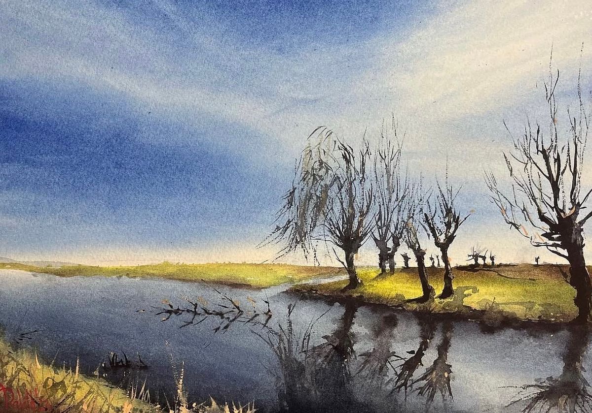 Example work from Watercolor Landscapes Part 2