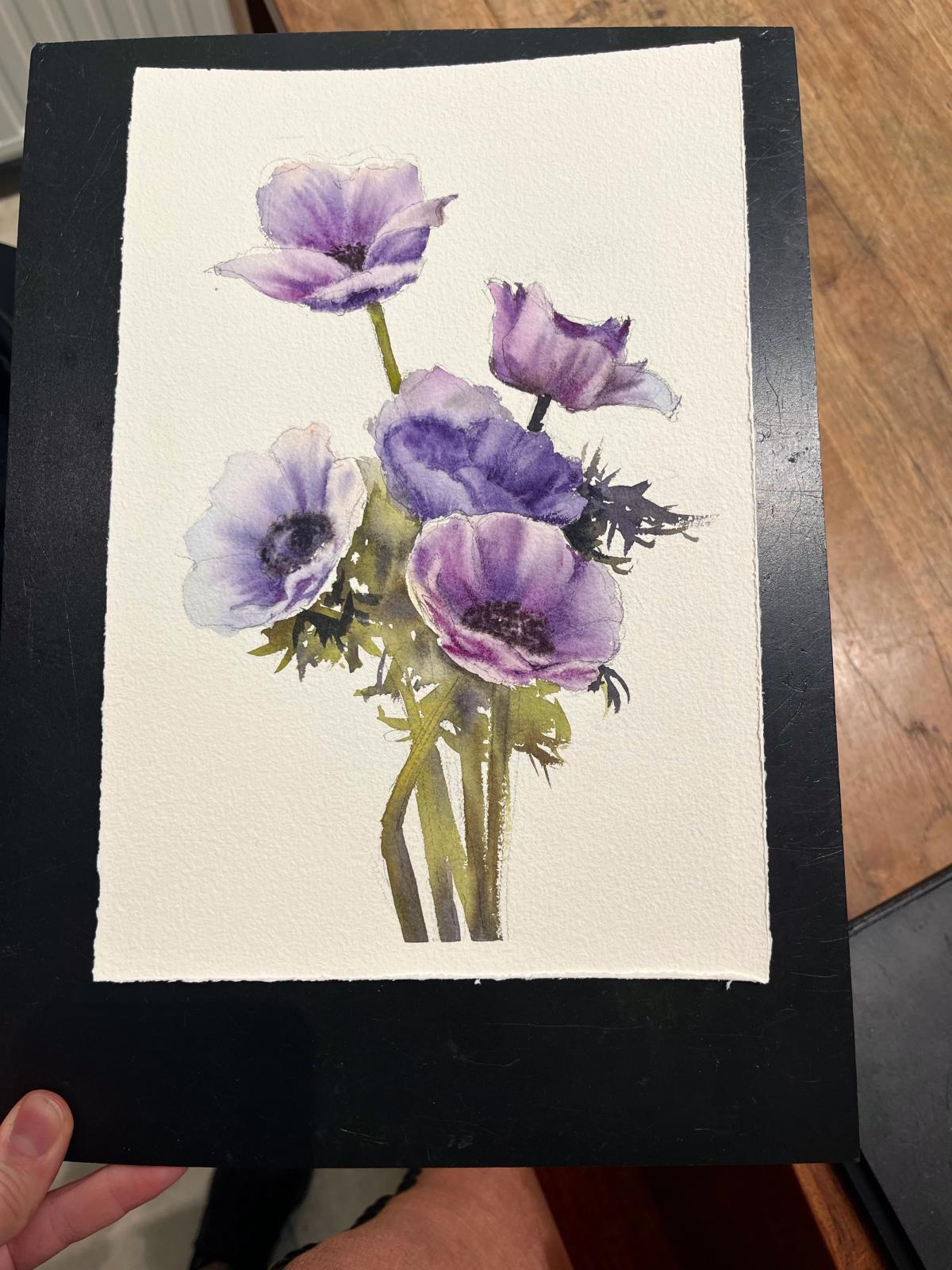 Example work from Flowers in Watercolor