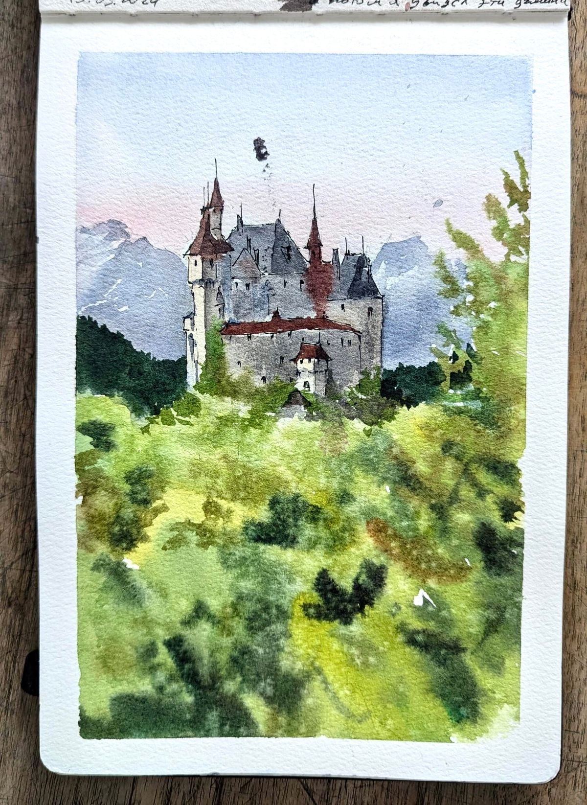 Example work from Sketching European Castles & Fortresses