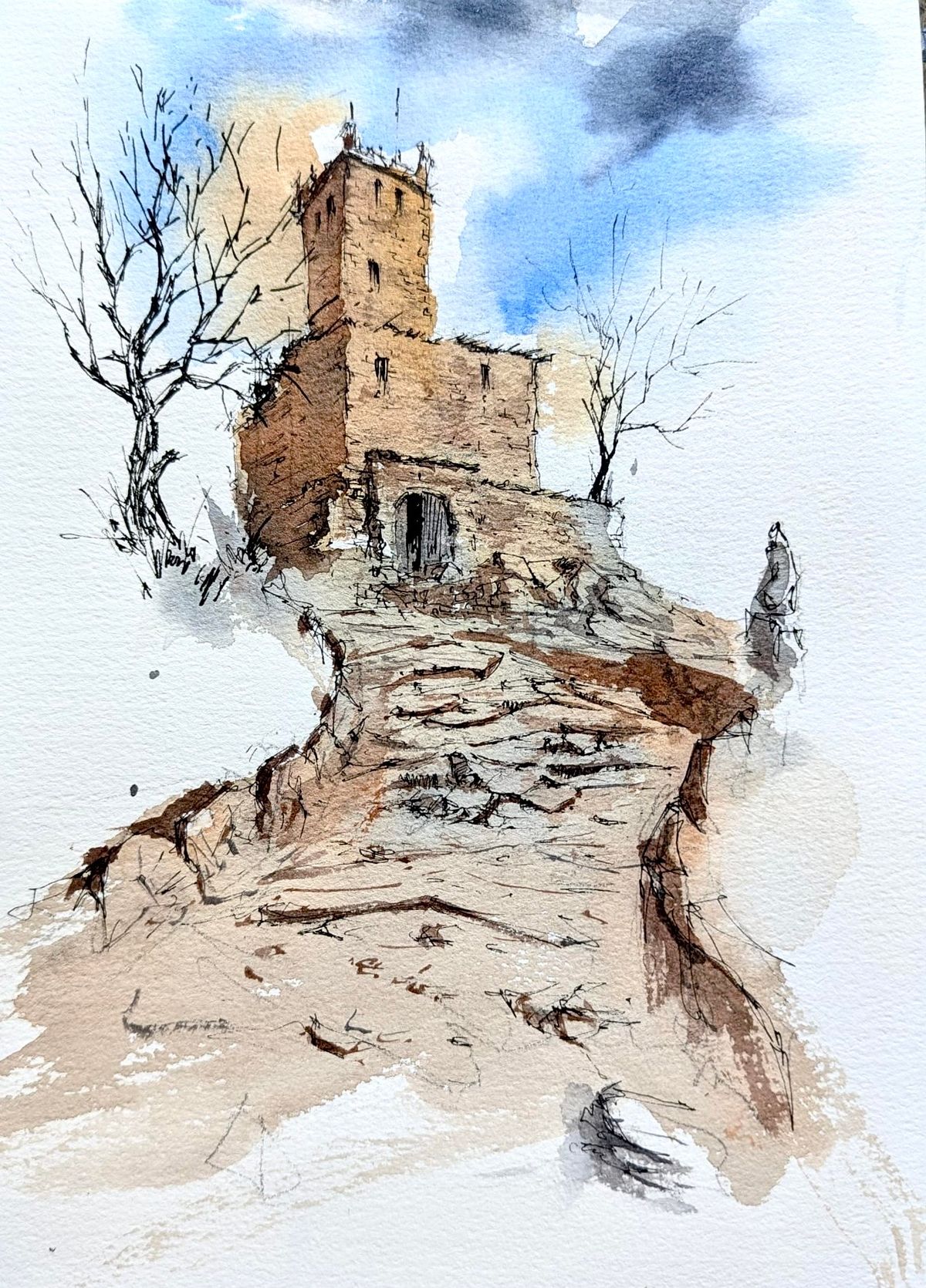 Example work from Sketching European Castles & Fortresses