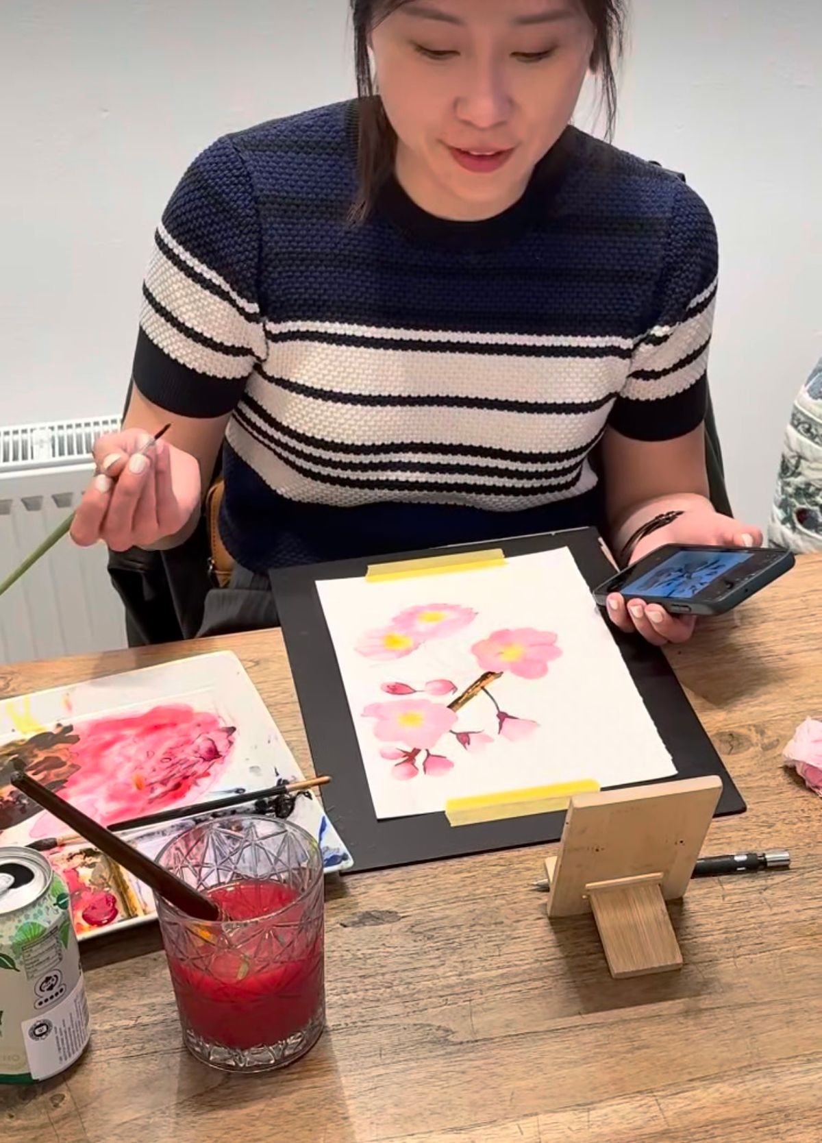 Student work from Bloemen in aquarel