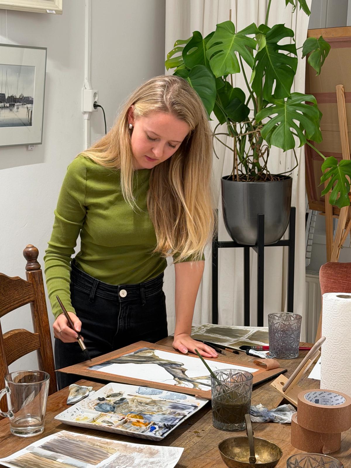 Student work from Trees and Forest in Watercolor