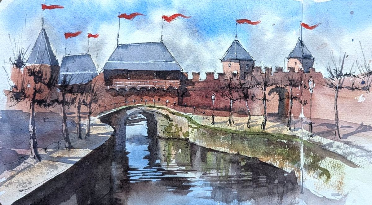 Example work from Sketching European Castles & Fortresses