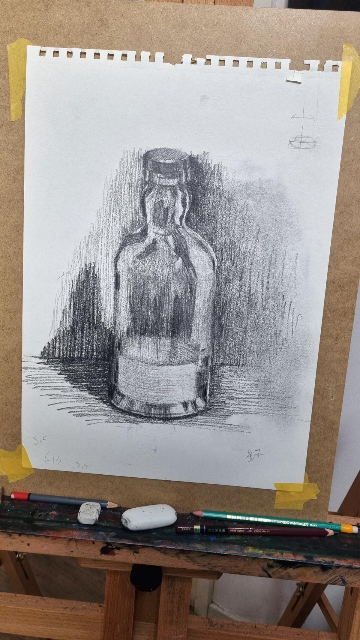 Example work from Grondslagen van tekenen (8 Weken)