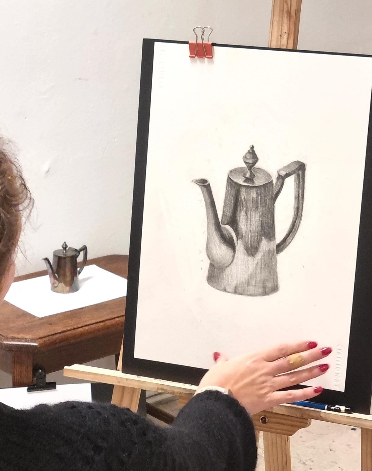 Example work from Grondslagen van tekenen (8 Weken)