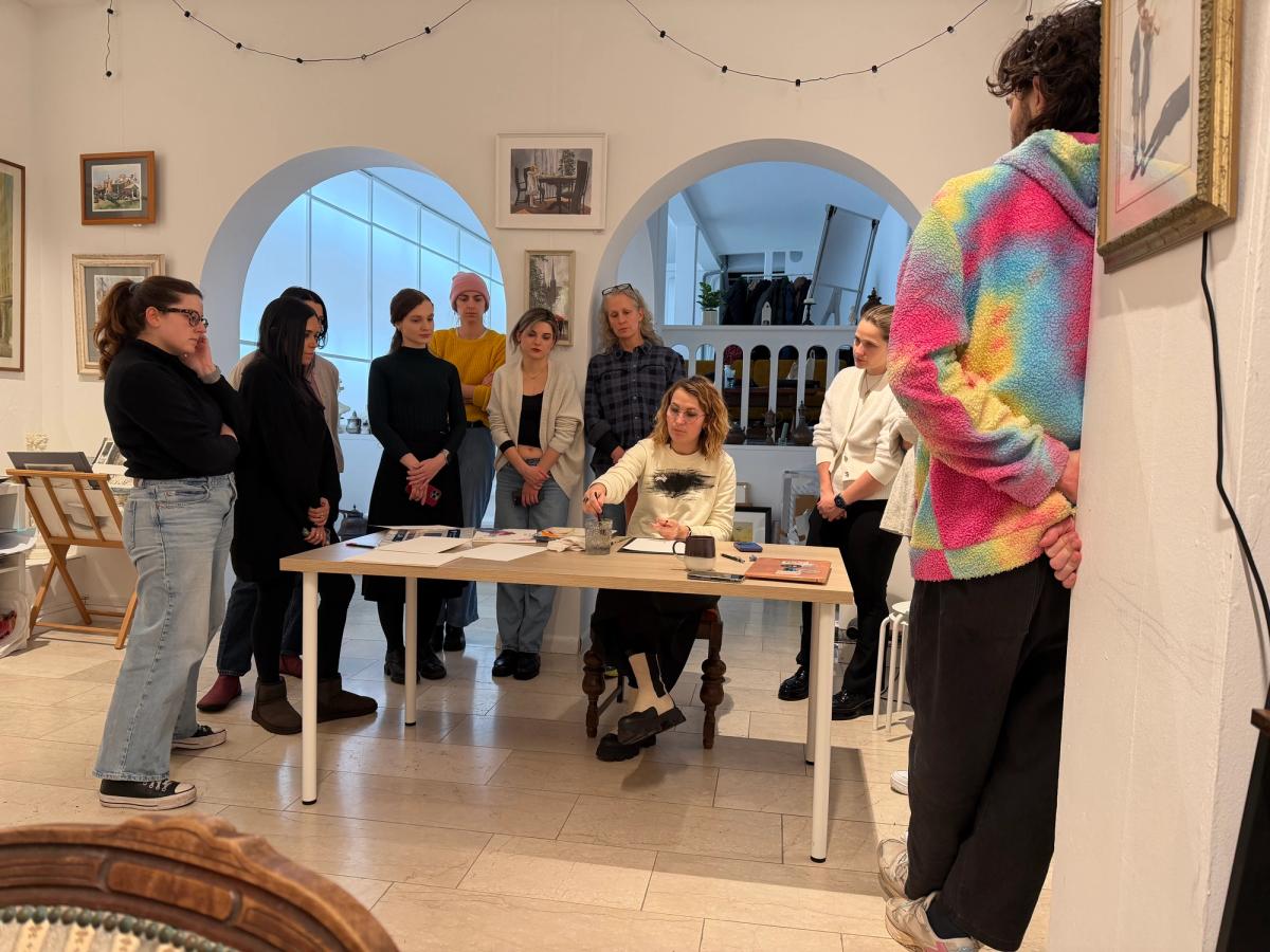 Student work from Flowers in Watercolor