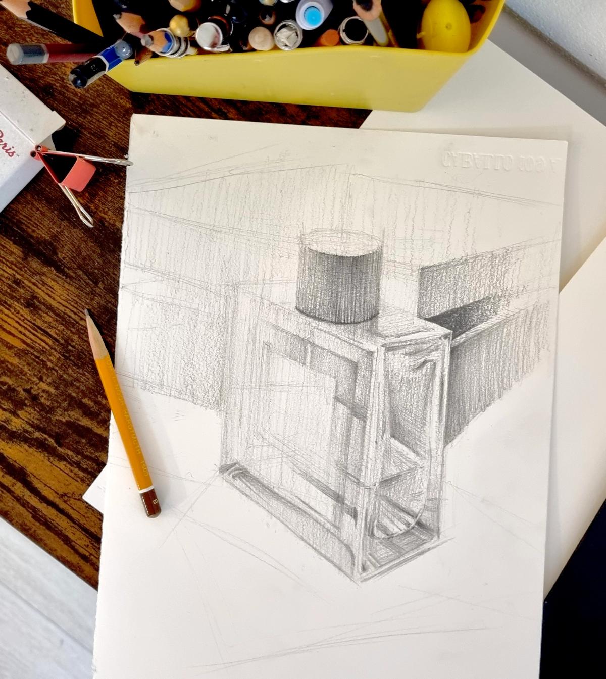 Example work from Grondslagen van tekenen (8 Weken)