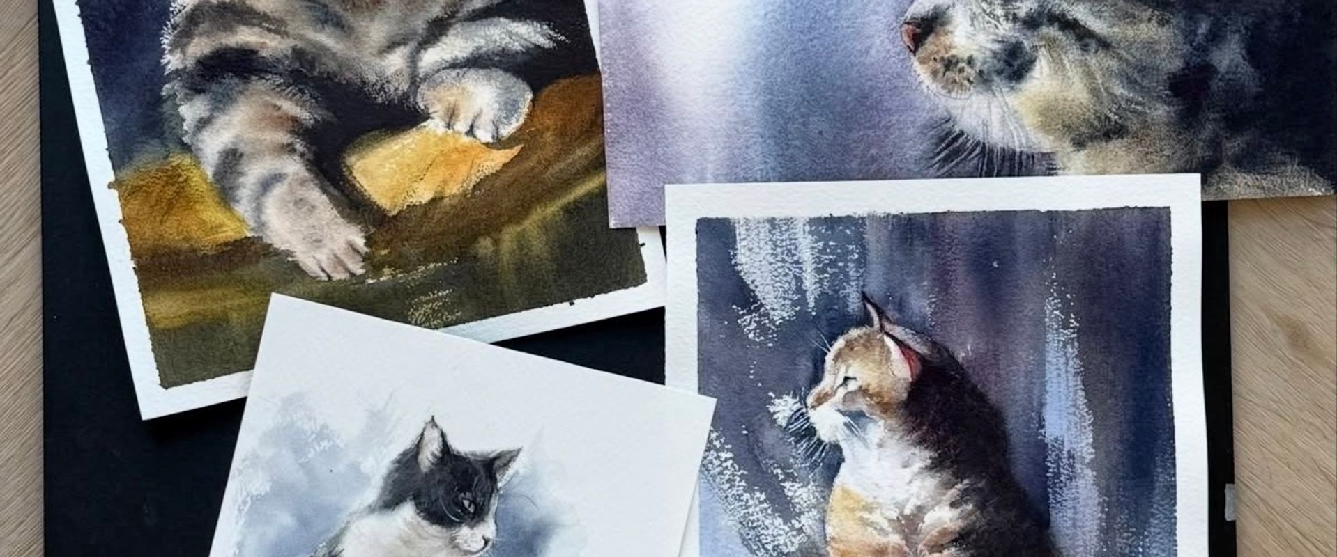 Watercolor Cat Portrait