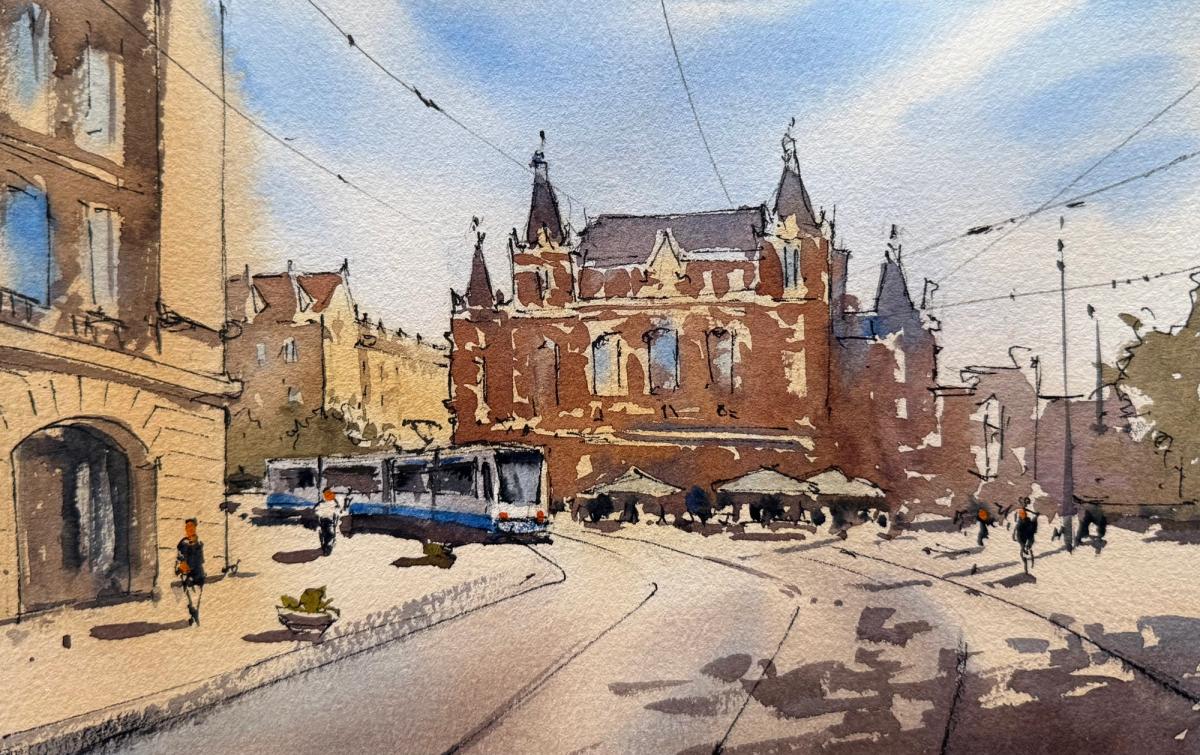 Example work from Architecture Sketching (8 Weeks)