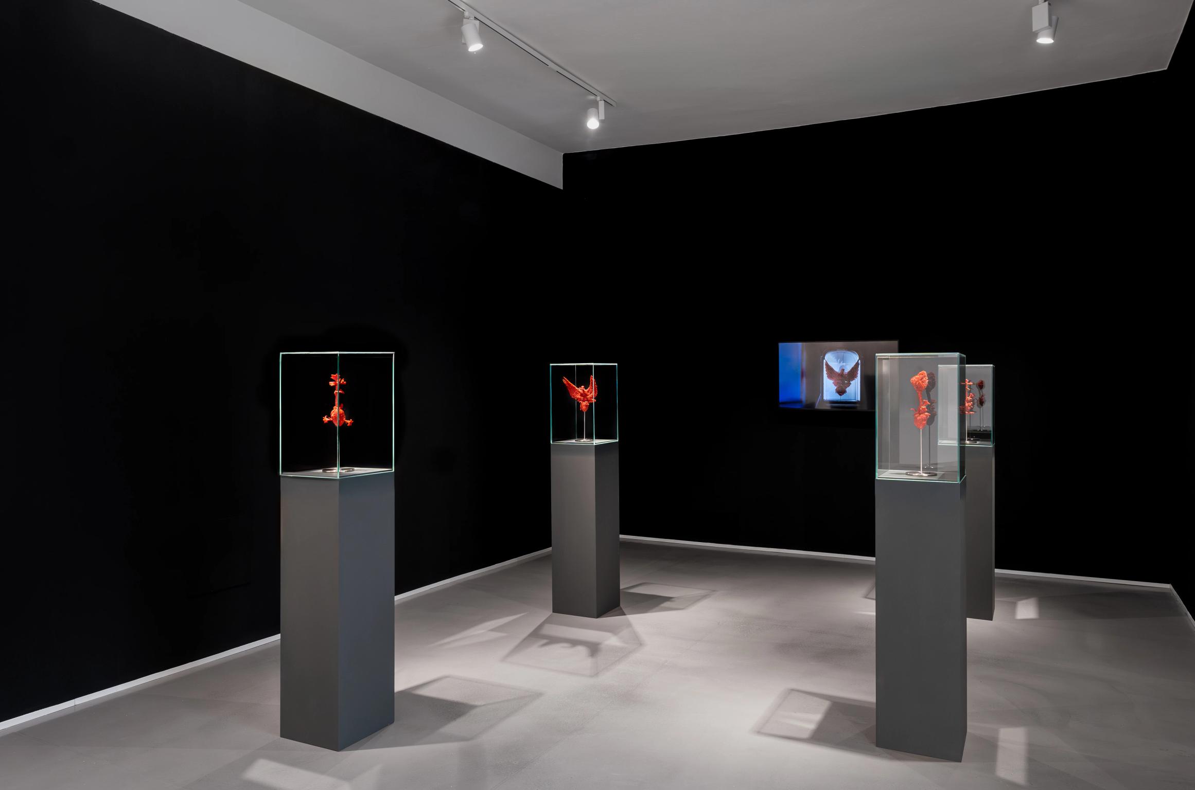 Stanza espositiva di 21Gallery con opere esposte