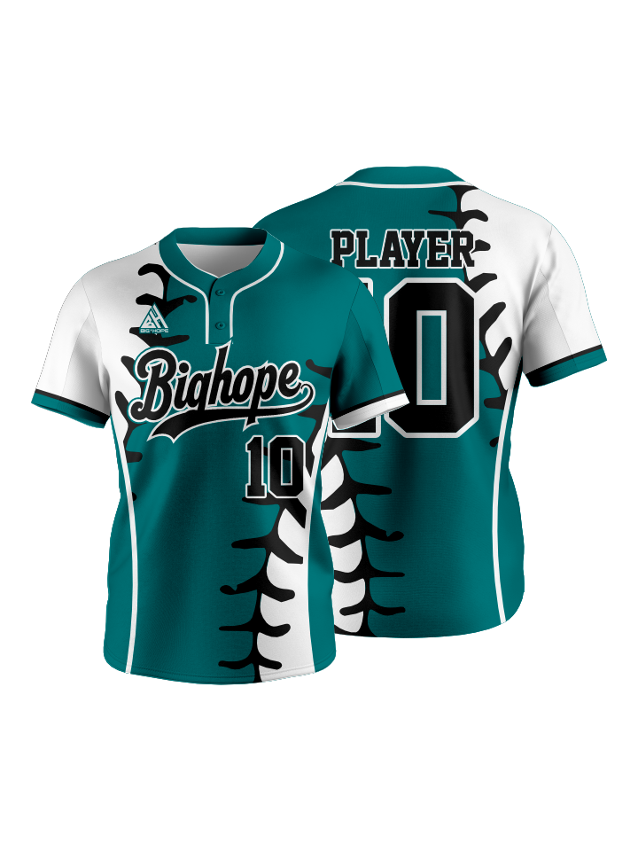 Full Button Baseball Jerseys view 3